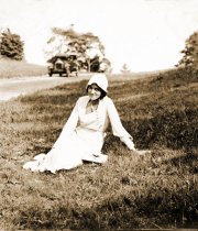 Blanche Gibson on grass